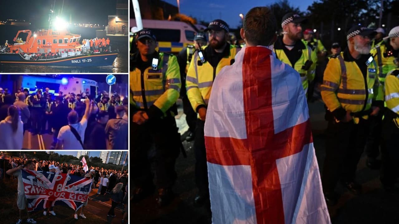 UK town paralyzed by anti-migrant protests as small boat arrivals persist